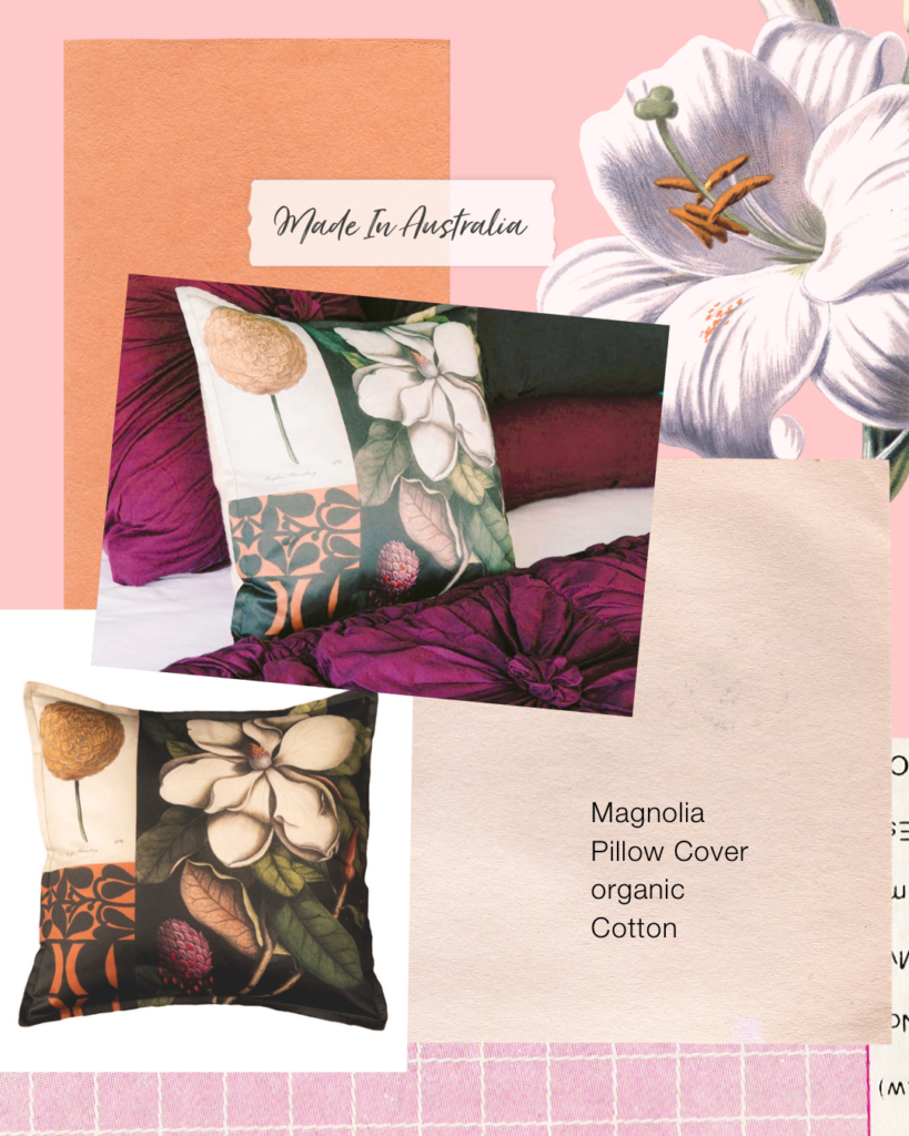 Magnolia Organic Cotton Pillow Cover