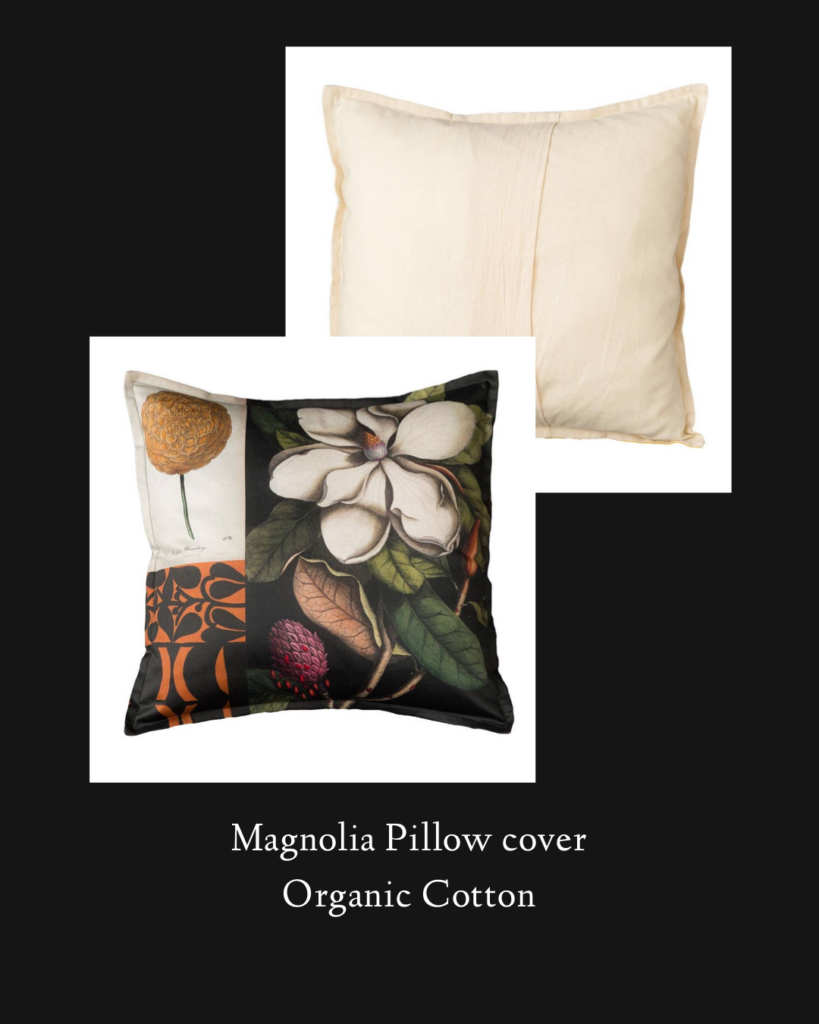 Magnolia Organic Cotton Pillow Cover