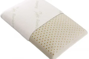 Cheer Collection Natural Latex Foam Pillow with Washable Cover - White