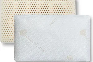 Medium Support Talalay Latex Pillow for Neck Pain Relief - white